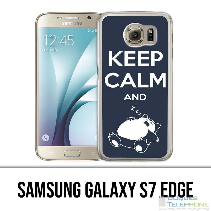 Carcasa Samsung Galaxy S7 Edge - Pokemon Ronflex Keep Calm