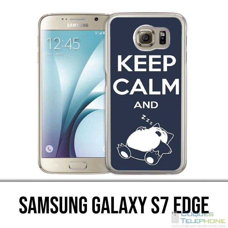 Samsung Galaxy S7 Edge Case - Pokemon Ronflex Keep Calm
