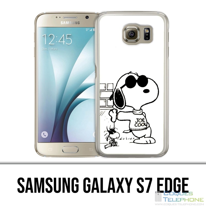 Custodia edge Samsung Galaxy S7 - Snoopy Nero Bianco