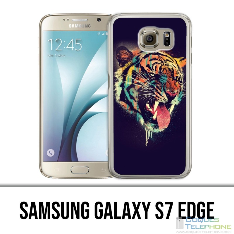 Custodia per Samsung Galaxy S7 Edge - Tiger Painting