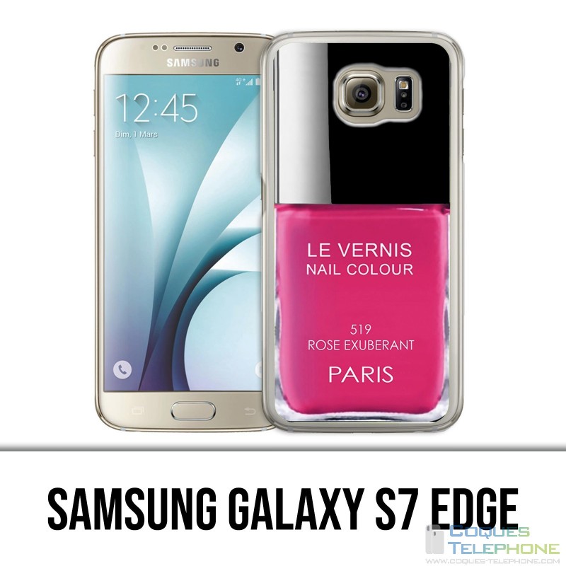 Samsung Galaxy S7 edge case - Pink Paris Varnish