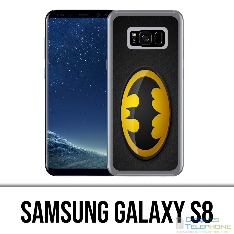 Coque Samsung Galaxy S8 - Batman Logo Classic Jaune Noir