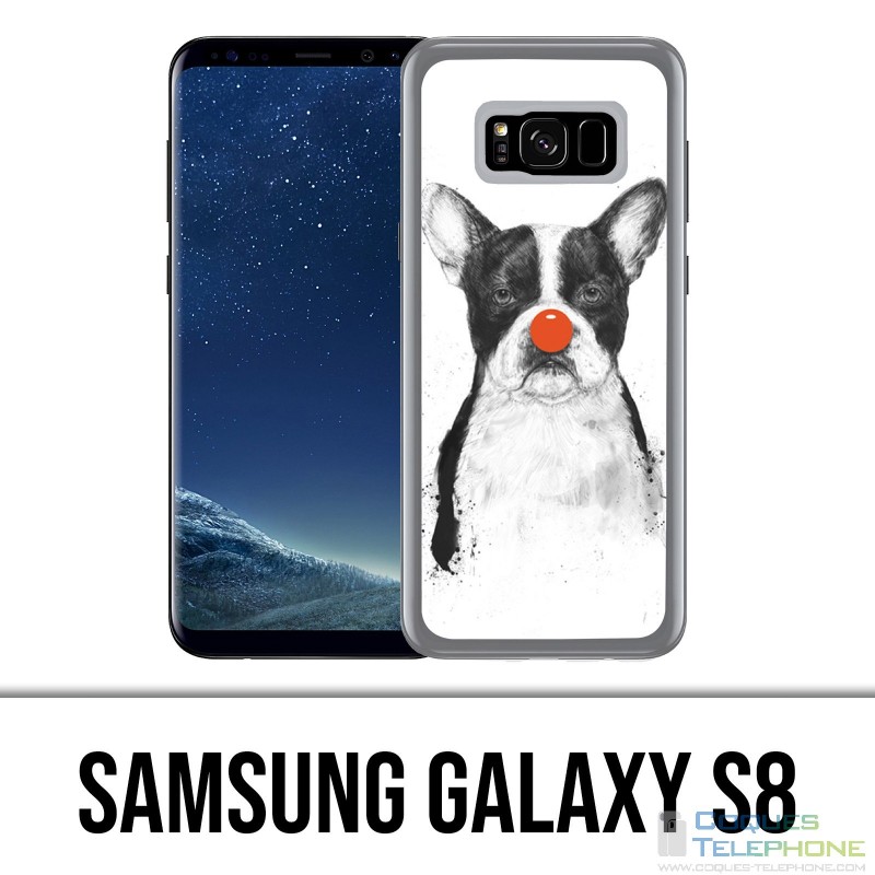 Custodia Samsung Galaxy S8 - Dog Bulldog Clown