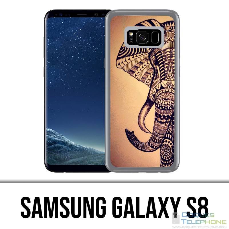 Samsung Galaxy S8 Case - Vintage Aztec Elephant