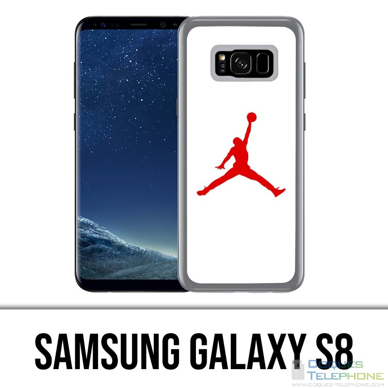 Samsung Galaxy S8 Hülle - Jordan Basketball Logo Weiß