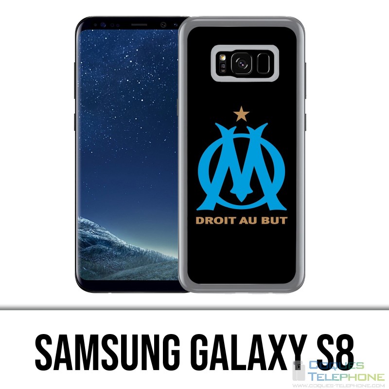 Coque Samsung Galaxy S8 - Logo Om Marseille Noir