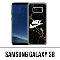 Coque Samsung Galaxy S8 - Nike Logo Gold Marbre
