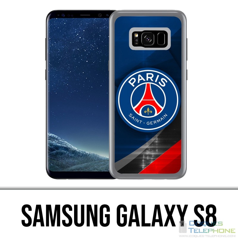 Custodia Samsung Galaxy S8 - Logo PSG in metallo cromato