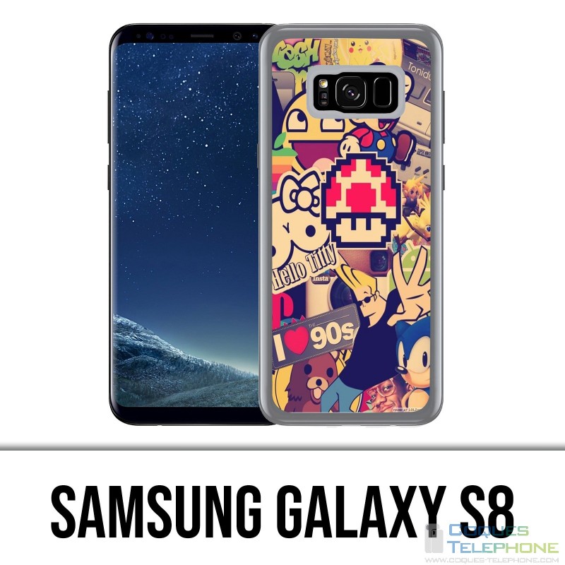 Samsung Galaxy S8 Hülle - Vintage 90S Stickers