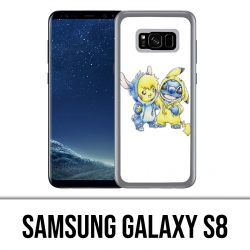 Coque Samsung Galaxy S8 - Stitch Pikachu Bébé