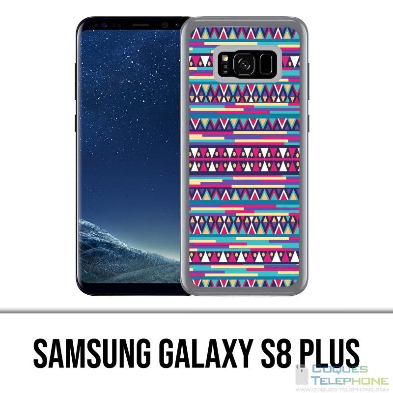Samsung Galaxy S8 Plus Hülle - Pink Azteque