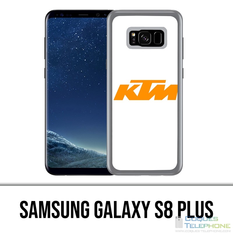 Carcasa Samsung Galaxy S8 Plus - Logotipo Ktm Fondo blanco