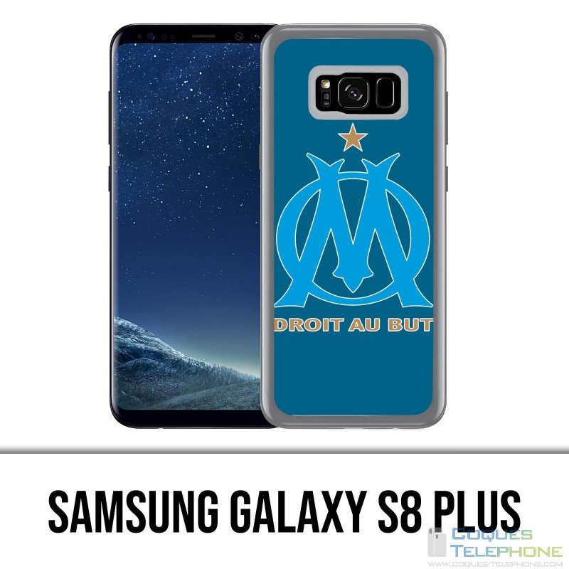 Coque Samsung Galaxy S8 PLUS - Logo Om Marseille Big Fond Bleu