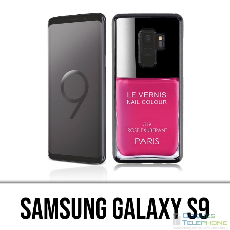 Carcasa Samsung Galaxy S9 - Barniz Paris Rosa