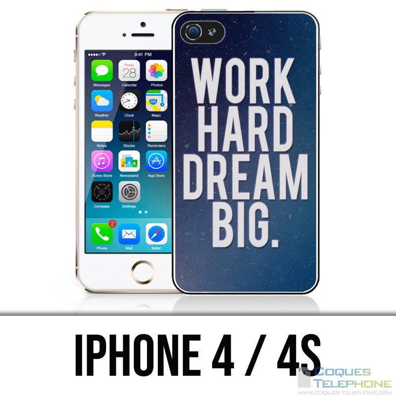 IPhone 4 / 4S Hülle - Work Hard Dream Big