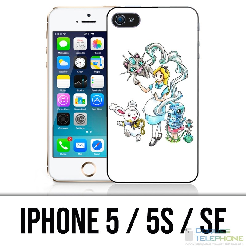 Coque iPhone 5 / 5S / SE - Alice Au Pays Des Merveilles Pokémon