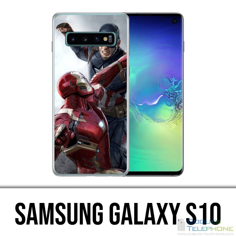 Carcasa Samsung Galaxy S10 - Capitán América Iron Man Avengers Vs