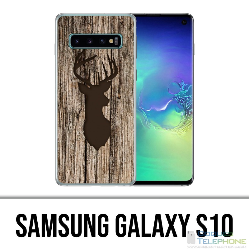 Coque Samsung Galaxy S10 - Cerf Bois Oiseau