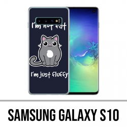 Coque Samsung Galaxy S10 - Chat Not Fat Just Fluffy