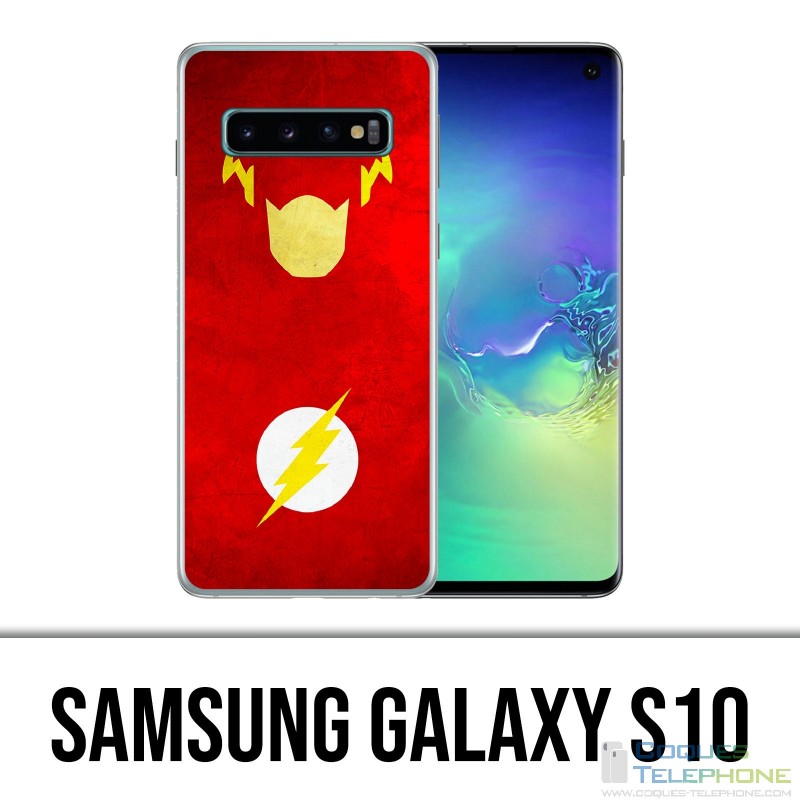 Coque Samsung Galaxy S10 - Dc Comics Flash Art Design