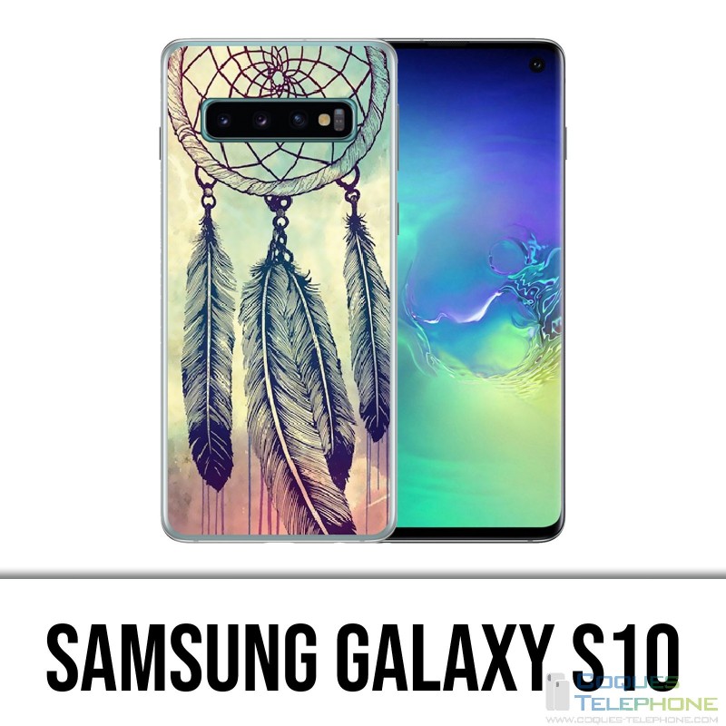 Carcasa Samsung Galaxy S10 - Plumas Dreamcatcher