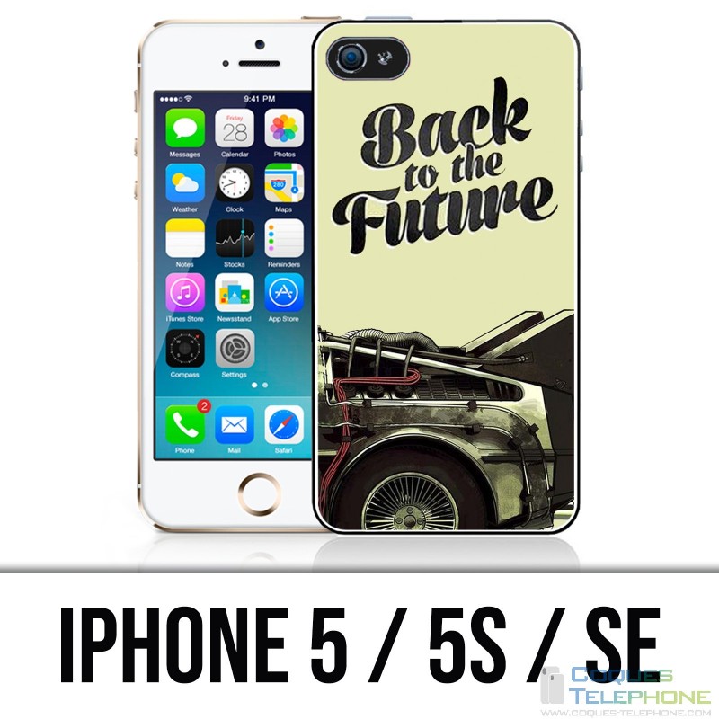 Coque iPhone 5 / 5S / SE - Back To The Future Delorean