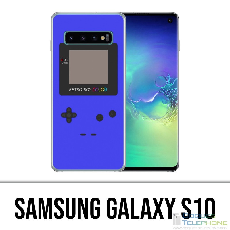 Custodia Samsung Galaxy S10 - Game Boy di colore blu