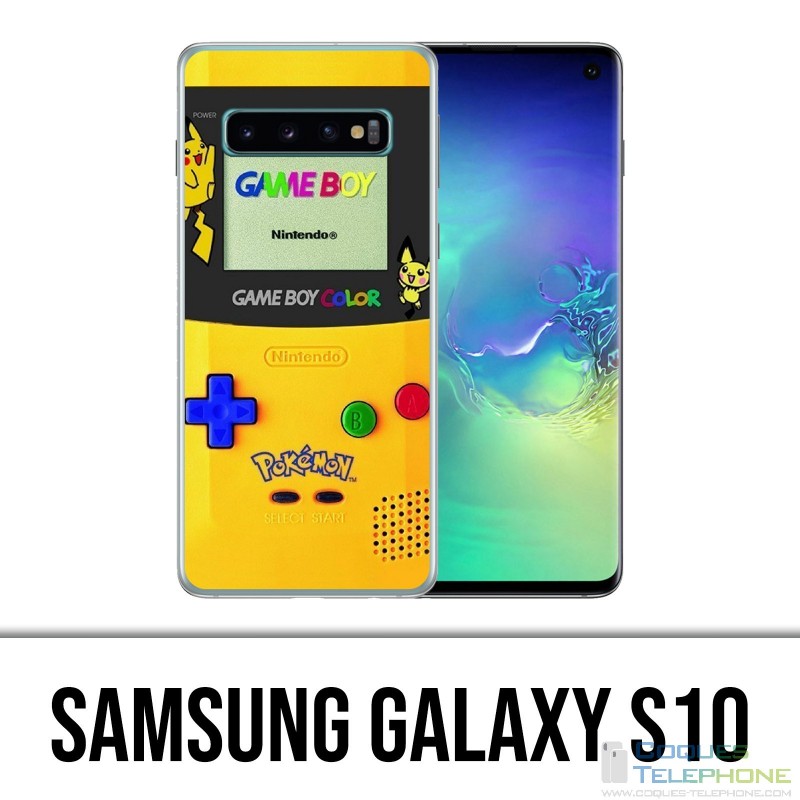 Coque Samsung Galaxy S10 - Game Boy Color Pikachu Jaune Pokémon