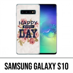 Custodia Samsung Galaxy S10 - Happy Every Days Roses