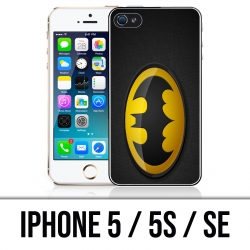 Custodia per iPhone 5 / 5S / SE - Batman Logo Classic Giallo Nero