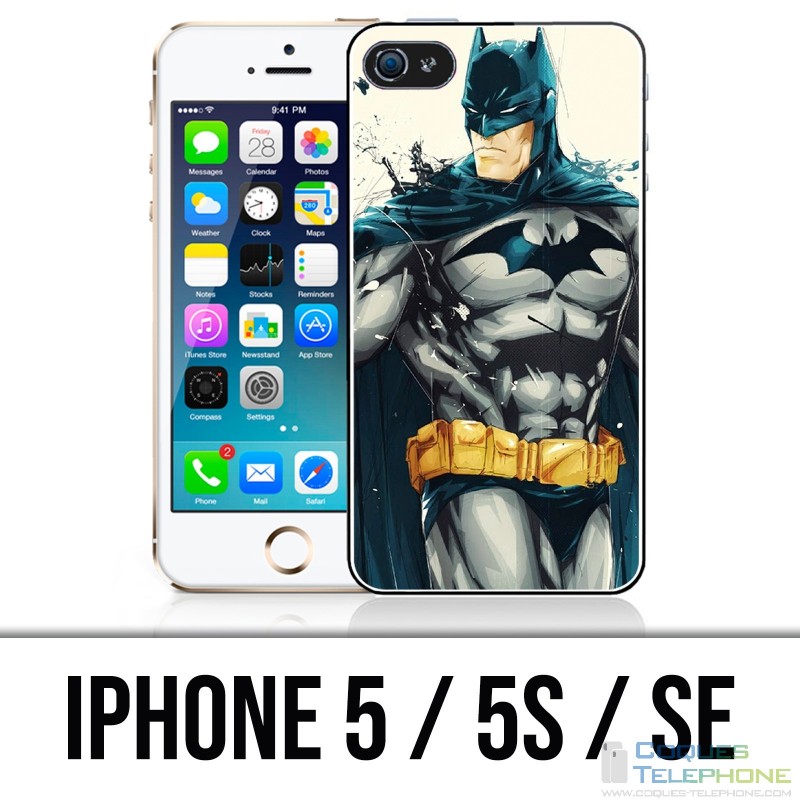 Coque iPhone 5 / 5S / SE - Batman Paint Art