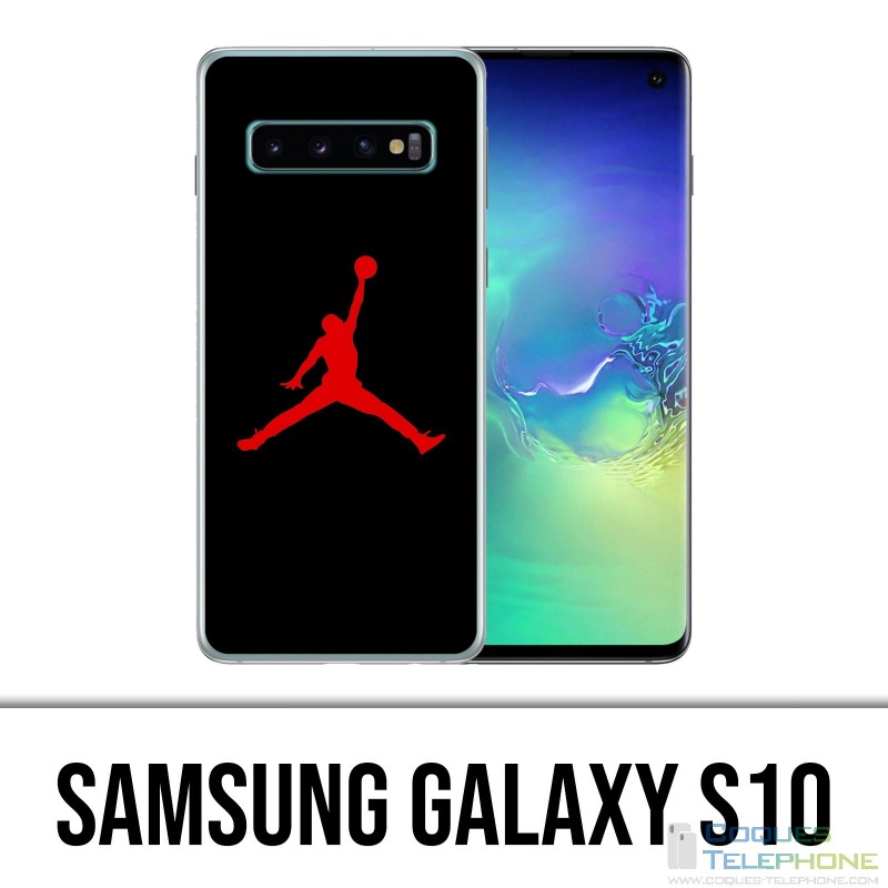 Coque Samsung Galaxy S10 - Jordan Basketball Logo Noir