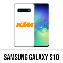 Custodia Samsung Galaxy S10 - Logo Ktm sfondo bianco