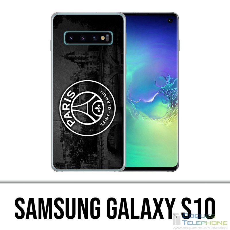 Carcasa Samsung Galaxy S10 - Logo Psg Fondo Negro