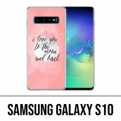 Coque Samsung Galaxy S10 - Love Message Moon Back