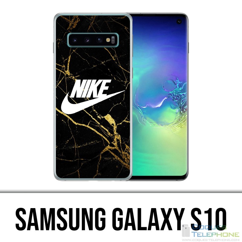 Custodia Samsung Galaxy S10 - Marmo Nike logo oro