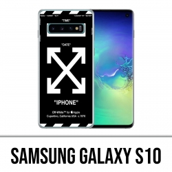 Carcasa Samsung Galaxy S10 - Blanco roto Negro