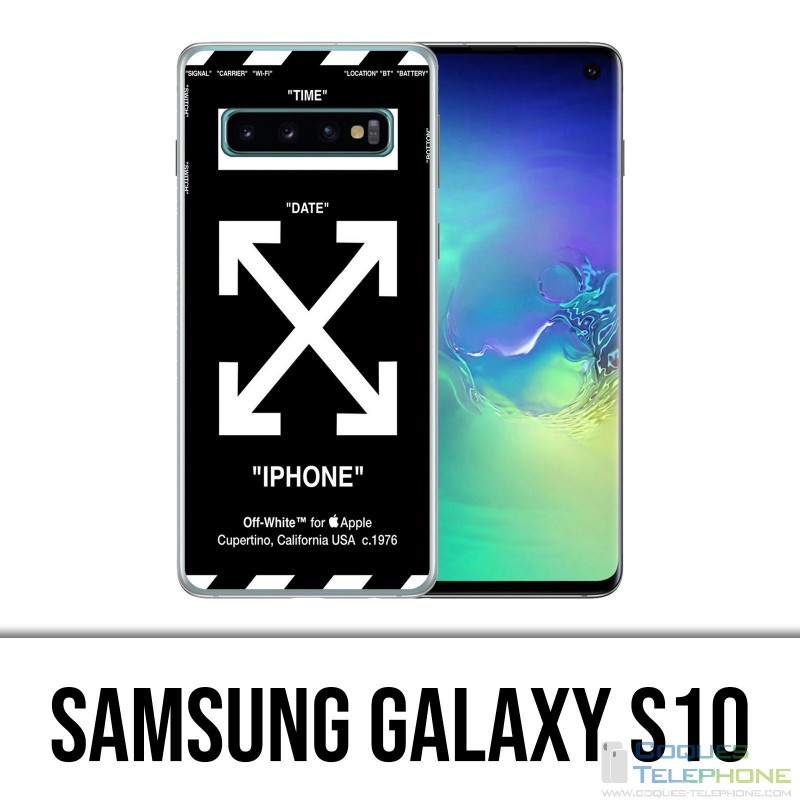 Carcasa Samsung Galaxy S10 - Blanco roto Negro