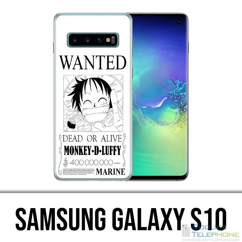 Carcasa Samsung Galaxy S10 - One Piece Wanted Luffy