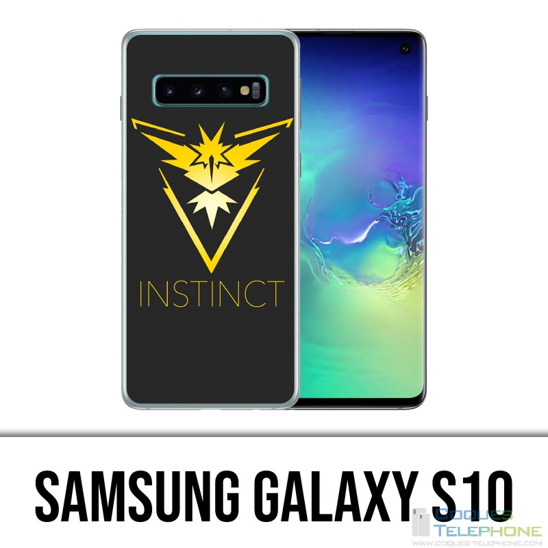 Coque Samsung Galaxy S10 - Pokémon Go Team Jaune Grunge