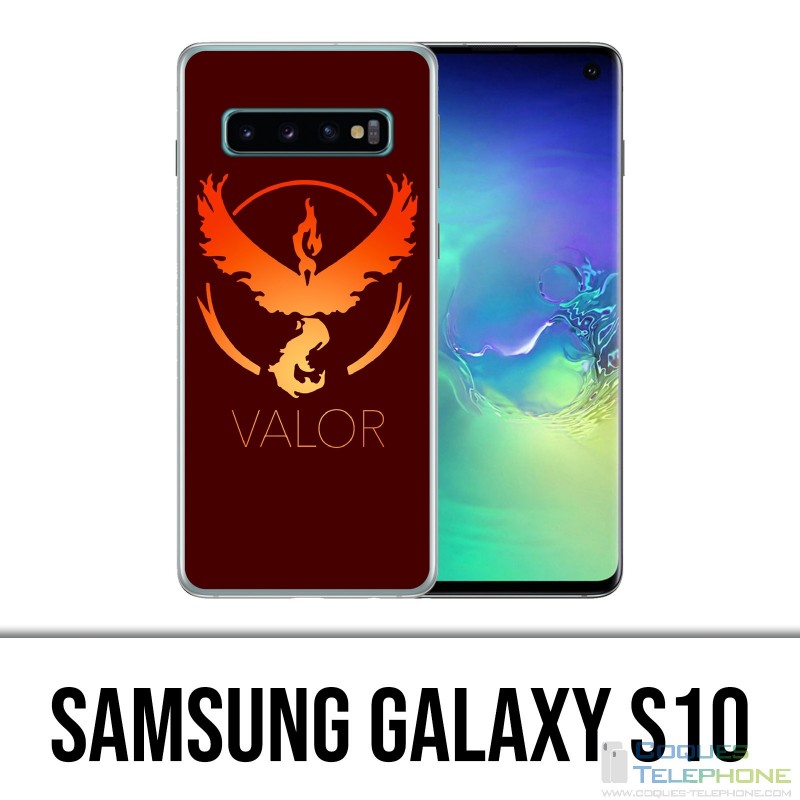 Carcasa Samsung Galaxy S10 - Pokemon Go Team Rojo Grunge