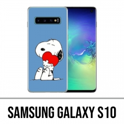 Coque Samsung Galaxy S10 - Snoopy Coeur