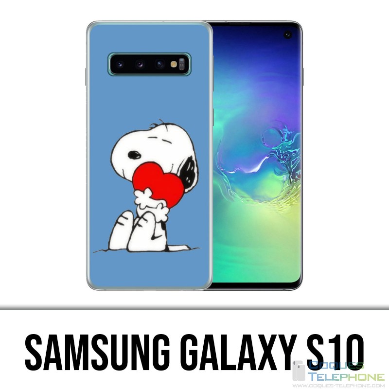 Carcasa Samsung Galaxy S10 - Snoopy Heart