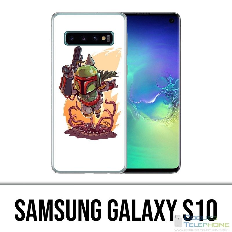 Samsung Galaxy S10 Hülle - Star Wars Boba Fett Cartoon