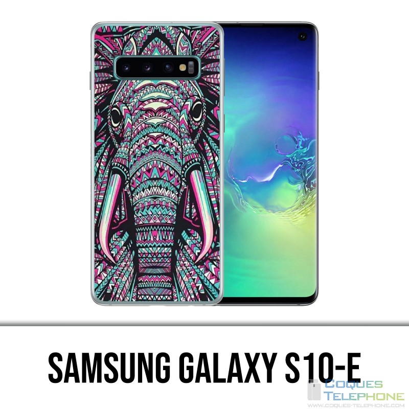 Samsung Galaxy S10e Hülle - Bunter aztekischer Elefant