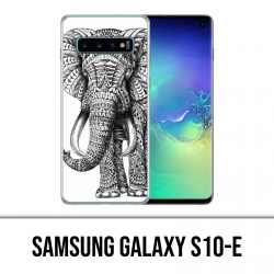 Coque Samsung Galaxy S10e - Eléphant Aztèque Noir Et Blanc