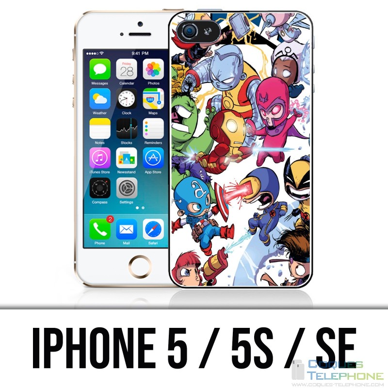 Coque iPhone 5 / 5S / SE - Cute Marvel Heroes