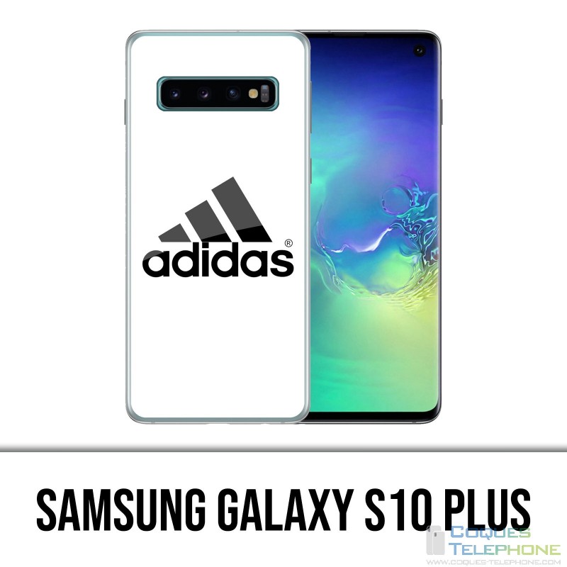 Custodia Samsung Galaxy S10 Plus - Logo Adidas bianco