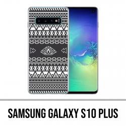 Samsung Galaxy S10 Plus Hülle - Grau Azteque