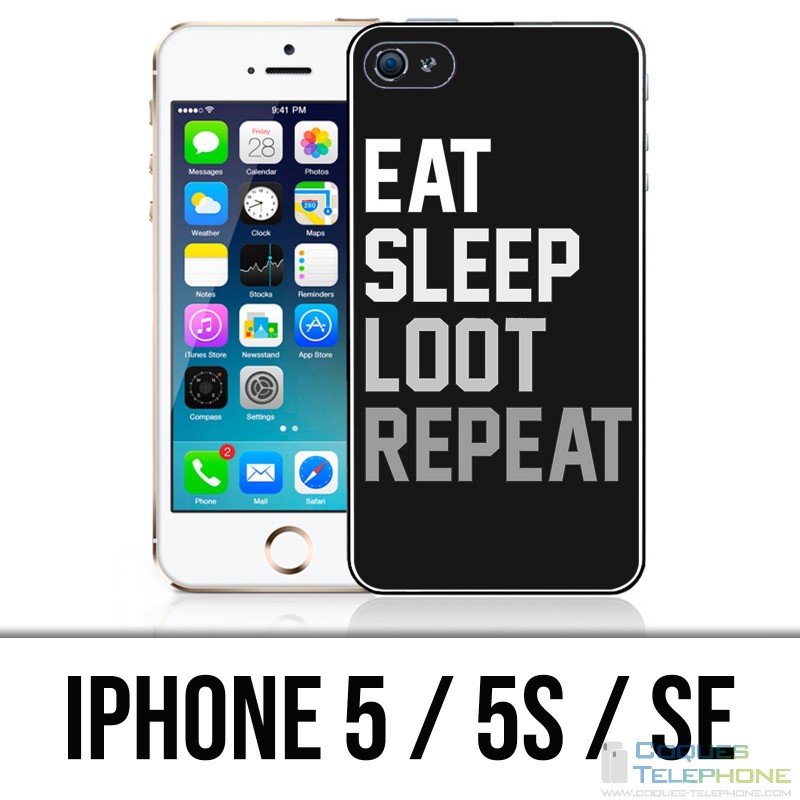 Custodia per iPhone 5 / 5S / SE - Mangia ripetizione bottino sonno